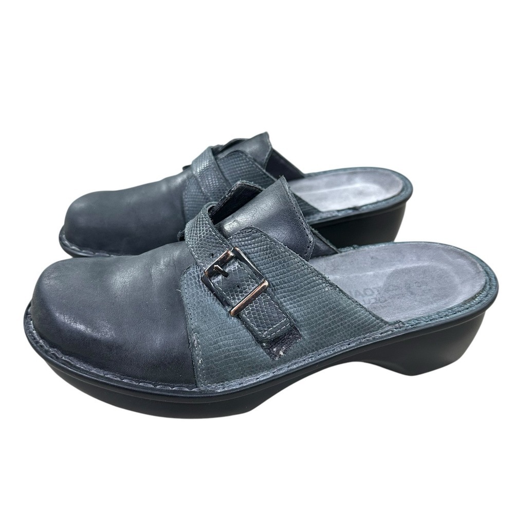 NAOT Avignon Luggage Clogs Shoes‎ Women's Size 38 / 7-7.5 US Black Gray Slip-on